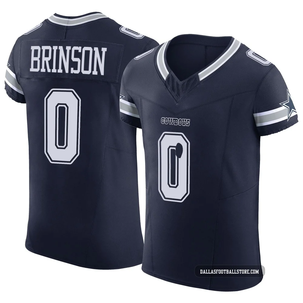 Romello Brinson Dallas Cowboys ＃0 Elite Men's Navy Vapor F.U.S.E. Jersey