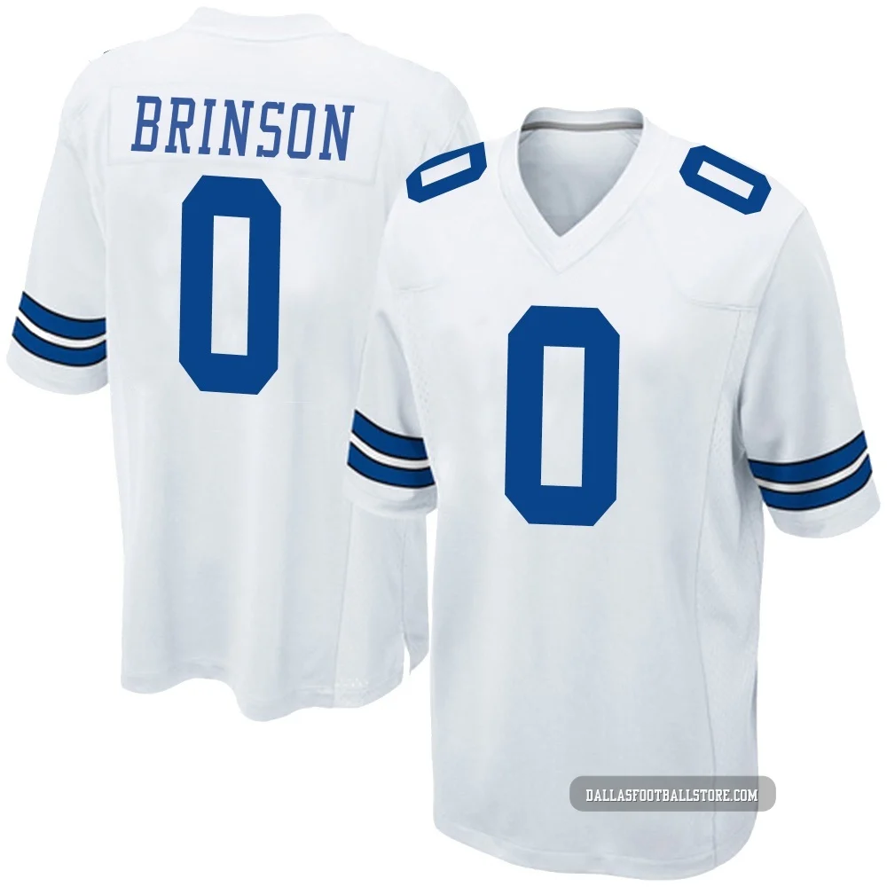 Romello Brinson Dallas Cowboys ＃0 Game Youth White Jersey