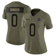 Romello Brinson Dallas Cowboys ＃0 Limited Women's Olive 2025 Salute to Service Jersey
