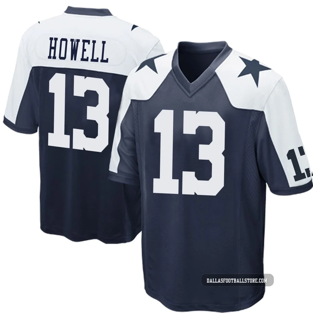 Sam Howell Dallas Cowboys ＃13 Game Youth Navy Blue Throwback Jersey