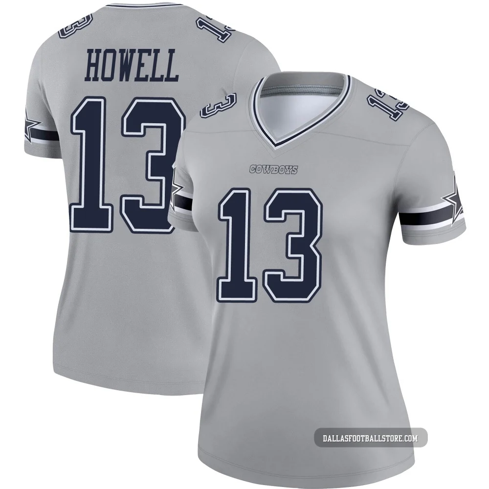 Sam Howell Dallas Cowboys ＃13 Legend Women's Gray Inverted Jersey