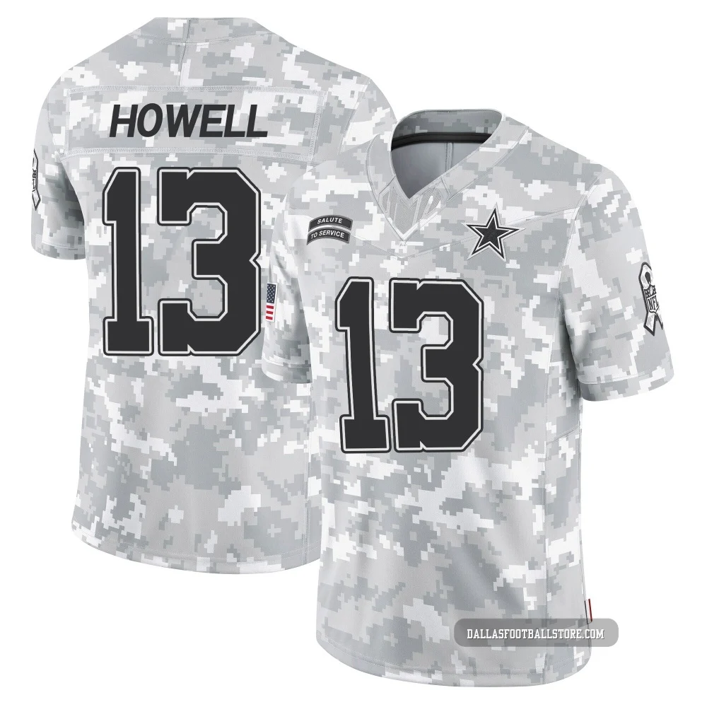 Sam Howell Dallas Cowboys ＃13 Limited Men's Arctic Camo 2024 Salute to Service Jersey