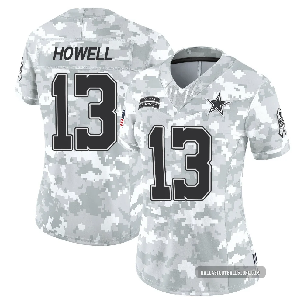 Sam Howell Dallas Cowboys ＃13 Limited Women's Arctic Camo 2024 Salute to Service Jersey