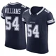 Sam Williams Dallas Cowboys ＃54 Elite Men's Navy Vapor F.U.S.E. Jersey