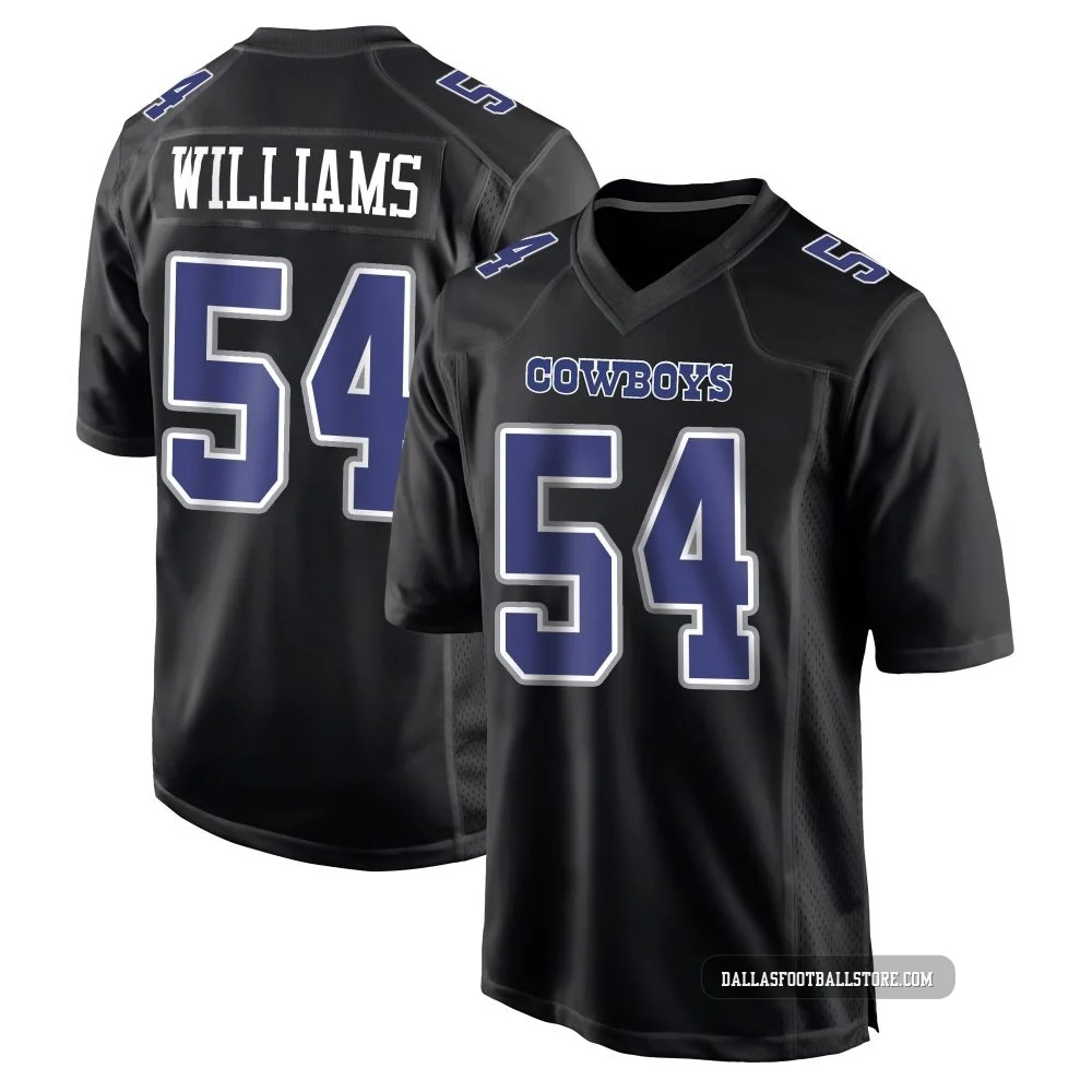 Sam Williams Dallas Cowboys ＃54 Game Men's Black Carbon Fashion Jersey