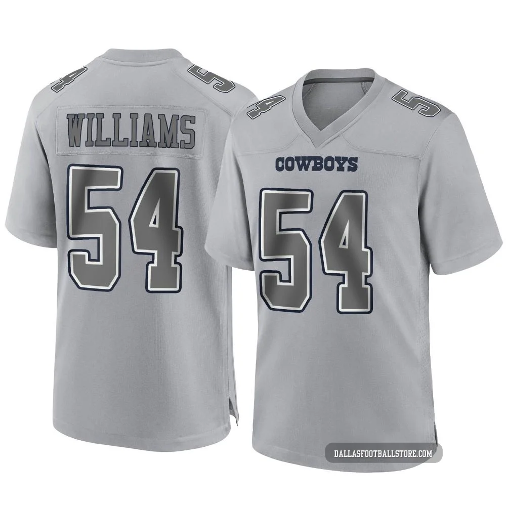 Sam Williams Dallas Cowboys ＃54 Game Men's Gray Atmosphere Fashion Jersey