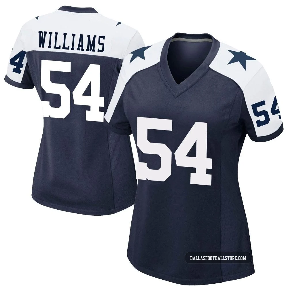 Sam Williams Dallas Cowboys ＃54 Game Women's Navy Alternate Jersey