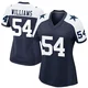 Sam Williams Dallas Cowboys ＃54 Game Women's Navy Alternate Jersey