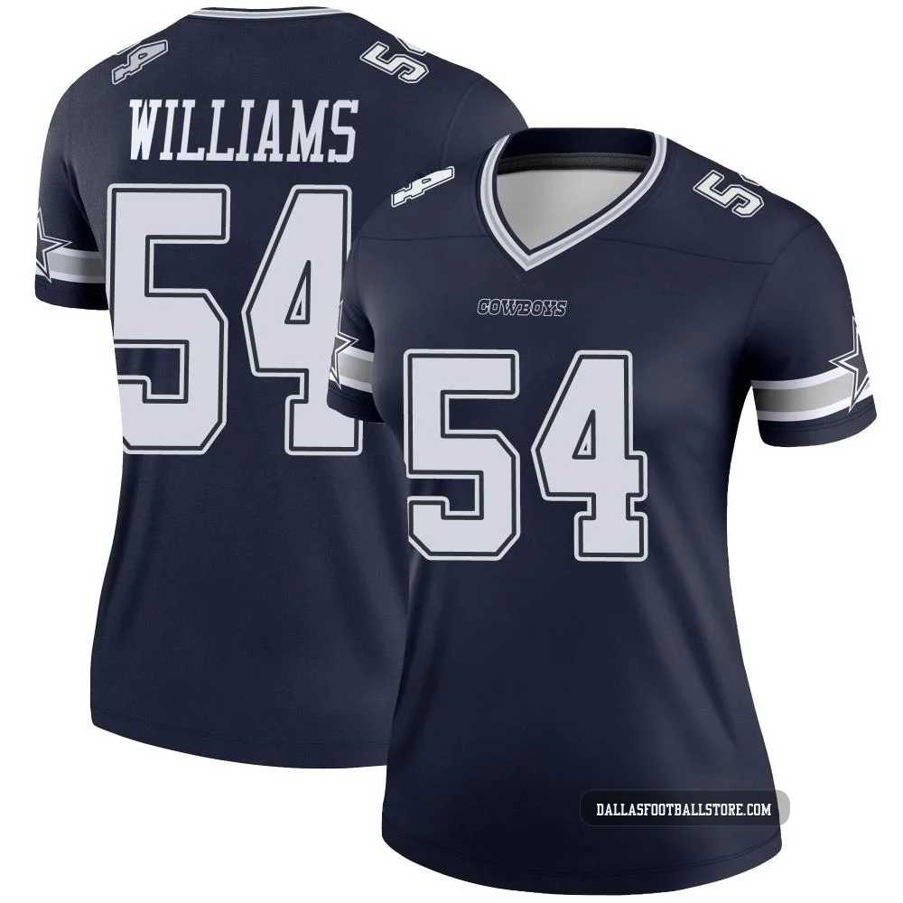 Sam Williams Dallas Cowboys ＃54 Legend Women's Navy Jersey