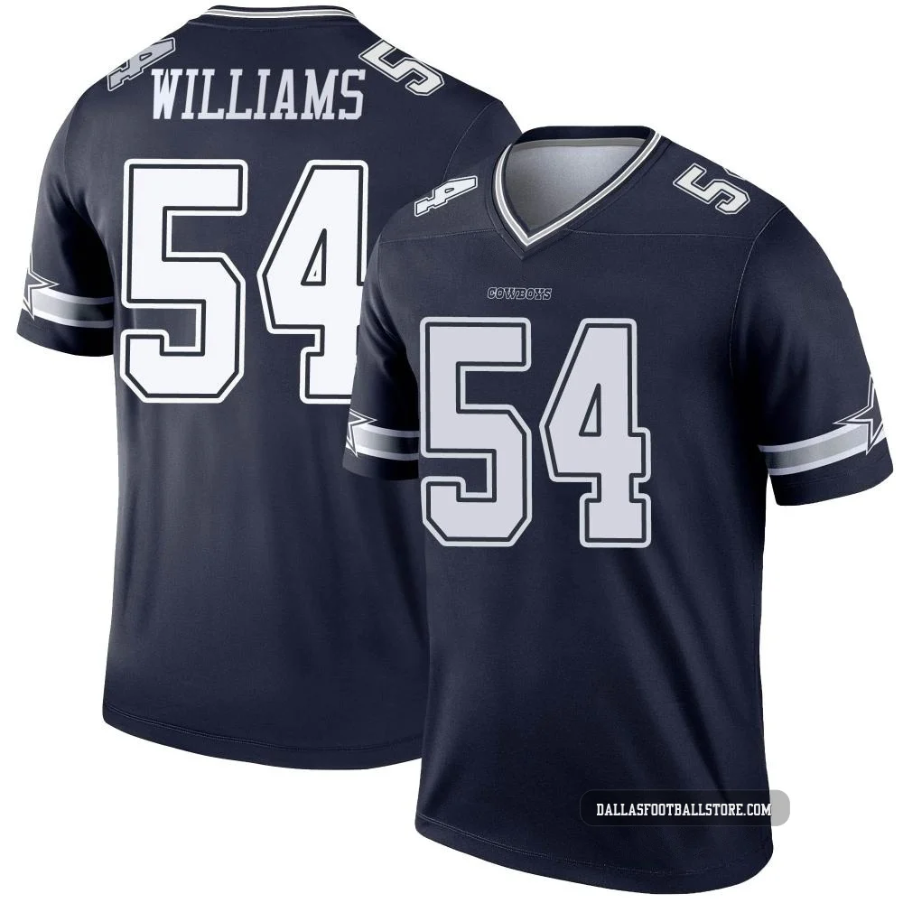 Sam Williams Dallas Cowboys ＃54 Legend Youth Navy Jersey