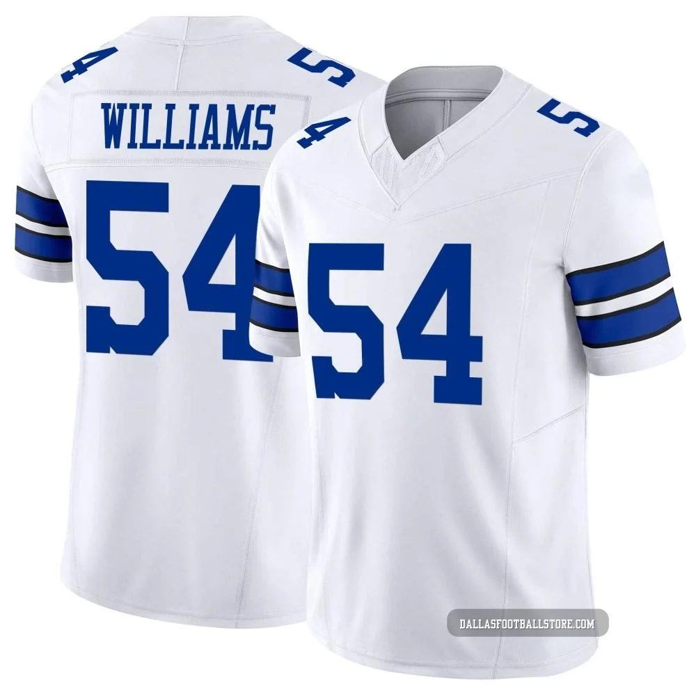 Sam Williams Dallas Cowboys ＃54 Limited Men's White Vapor F.U.S.E. Jersey