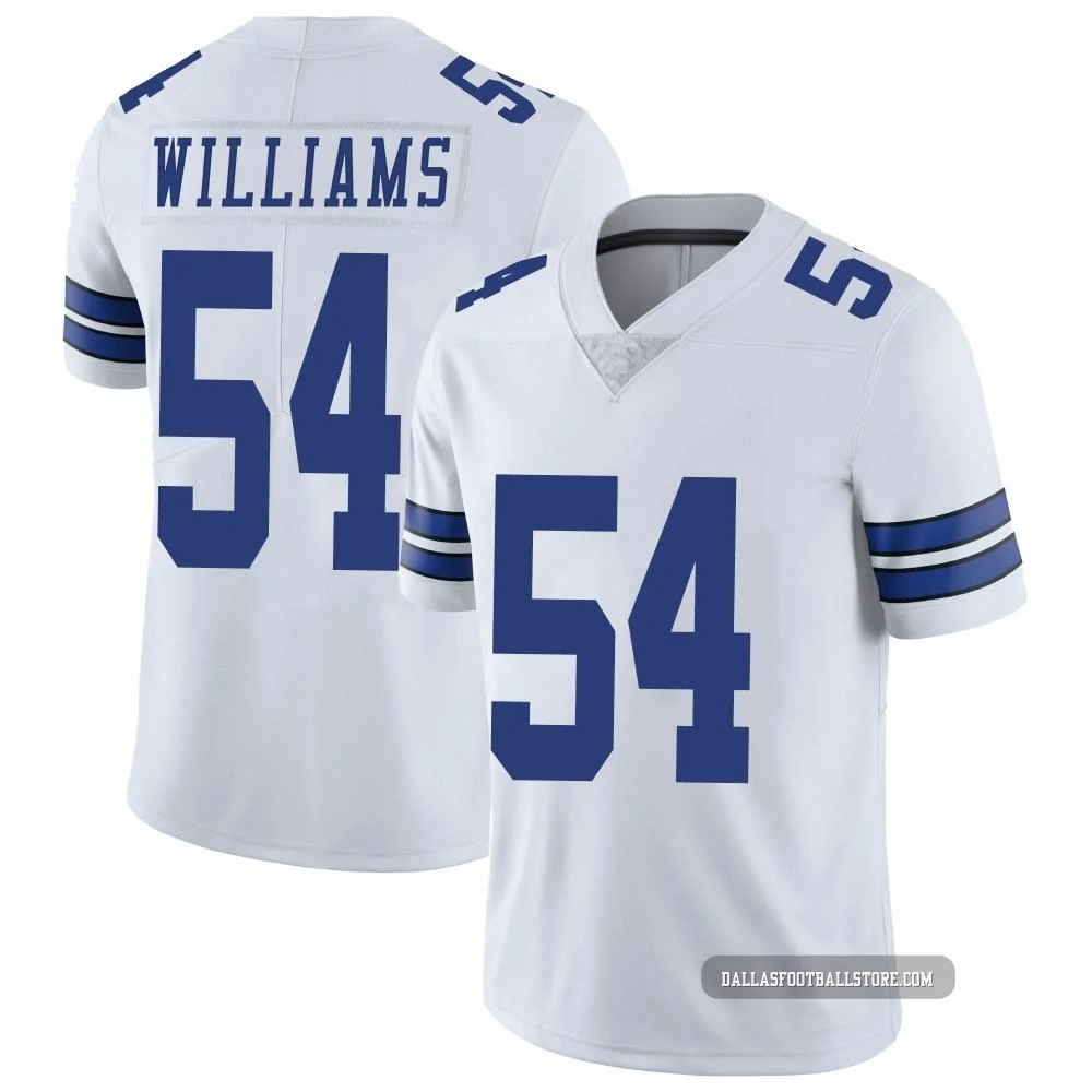 Sam Williams Dallas Cowboys ＃54 Limited Youth White Vapor Untouchable Jersey