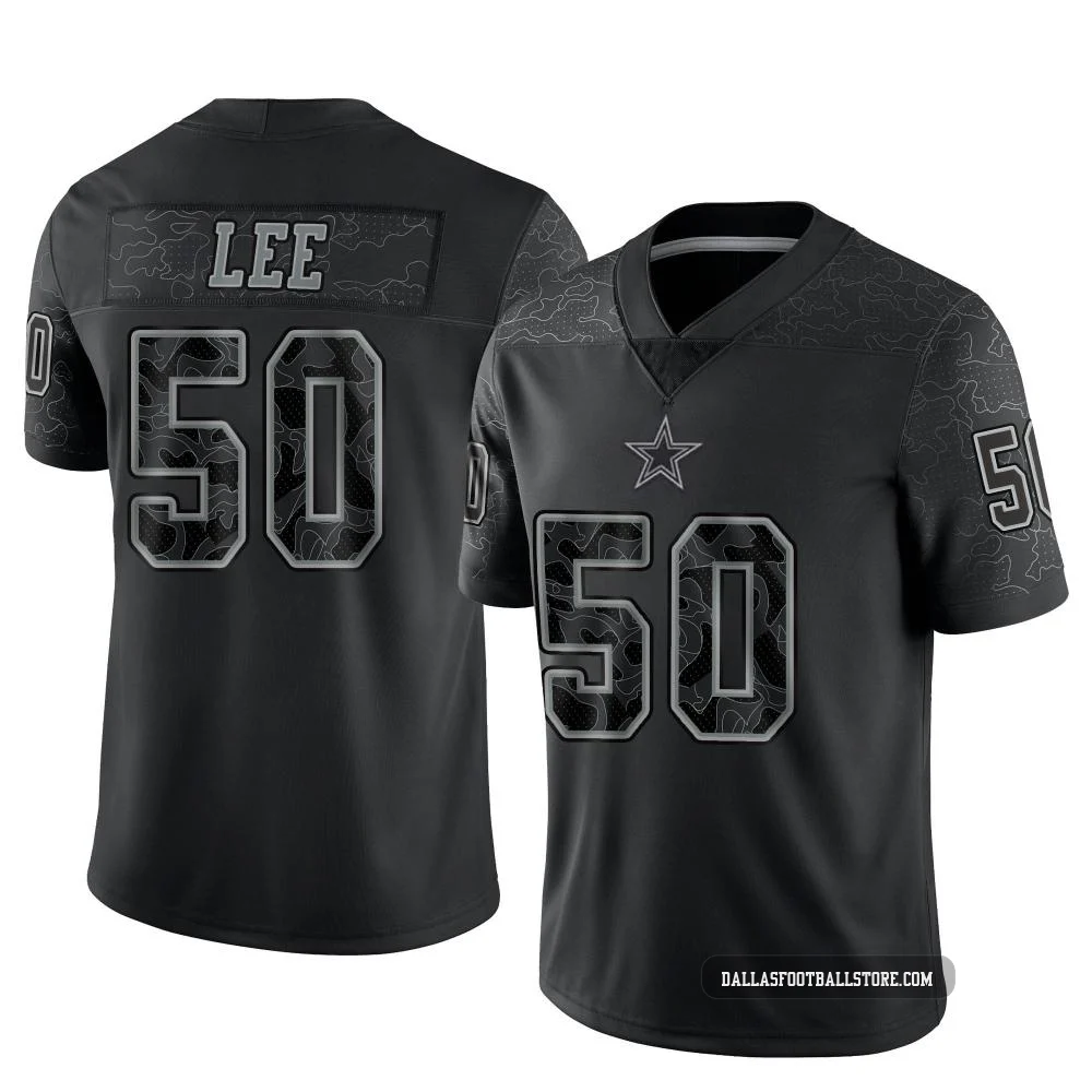 Sean Lee Dallas Cowboys ＃50 Limited Men's Black Reflective Jersey