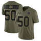 Sean Lee Dallas Cowboys ＃50 Limited Men's Olive 2025 Salute to Service Jersey