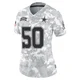 Sean Lee Dallas Cowboys ＃50 Limited Women's Arctic Camo 2024 Salute to Service Jersey