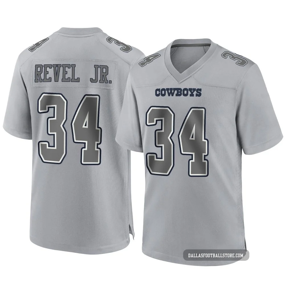 Shavon Revel Jr. Dallas Cowboys ＃34 Game Youth Gray Atmosphere Fashion Jersey