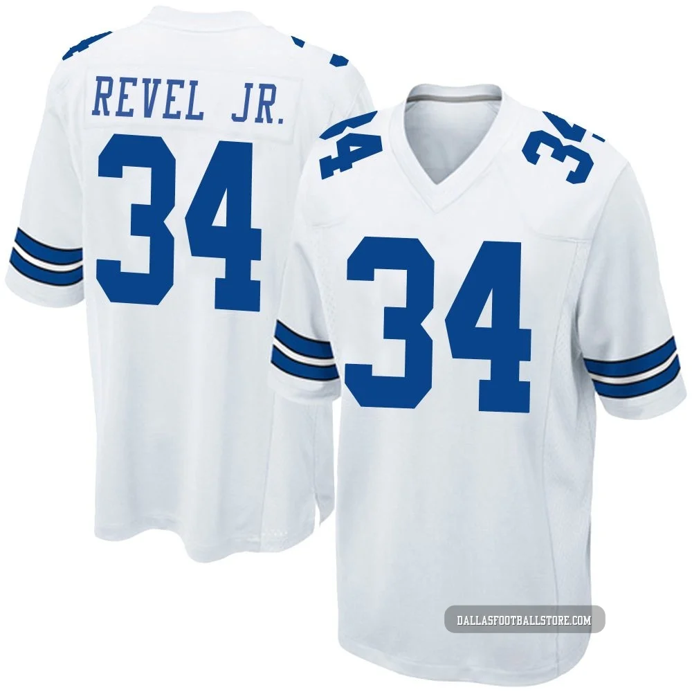 Shavon Revel Jr. Dallas Cowboys ＃34 Game Youth White Jersey