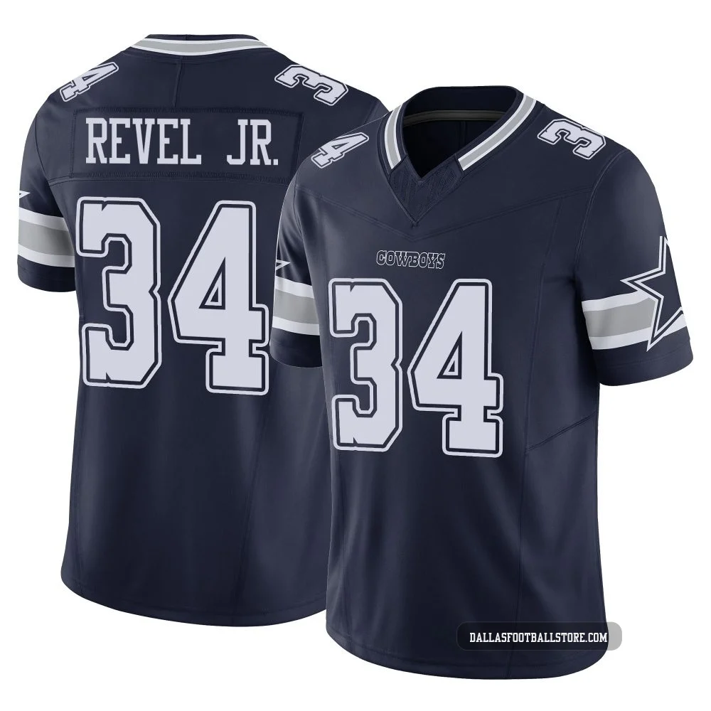 Shavon Revel Jr. Dallas Cowboys ＃34 Limited Men's Navy Vapor F.U.S.E. Jersey