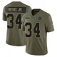 Shavon Revel Jr. Dallas Cowboys ＃34 Limited Men's Olive 2025 Salute to Service Jersey