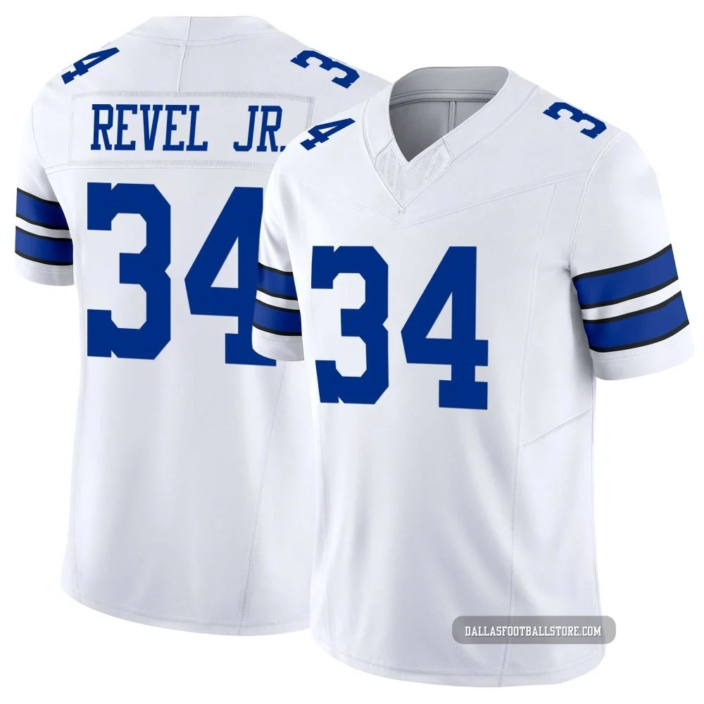 Shavon Revel Jr. Dallas Cowboys ＃34 Limited Youth White Vapor F.U.S.E. Jersey