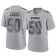 Shemar James Dallas Cowboys ＃50 Game Men's Gray Atmosphere Fashion Jersey