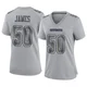 Shemar James Dallas Cowboys ＃50 Game Women's Gray Atmosphere Fashion Jersey