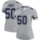 Shemar James Dallas Cowboys ＃50 Legend Women's Gray Inverted Jersey