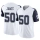 Shemar James Dallas Cowboys ＃50 Limited Men's White 2nd Alternate Vapor F.U.S.E. Jersey