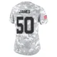 Shemar James Dallas Cowboys ＃50 Limited Women's Arctic Camo 2024 Salute to Service Jersey