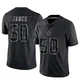 Shemar James Dallas Cowboys ＃50 Limited Youth Black Reflective Jersey