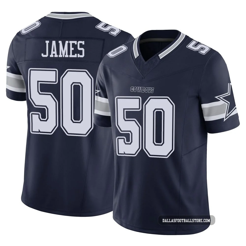 Shemar James Dallas Cowboys ＃50 Limited Youth Navy Vapor F.U.S.E. Jersey