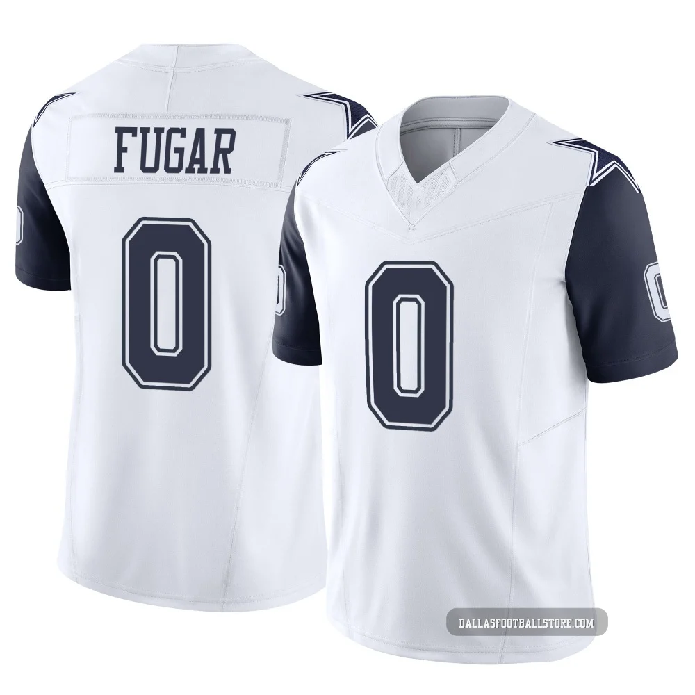 Sidney Fugar Dallas Cowboys ＃0 Limited Men's White 2nd Alternate Vapor F.U.S.E. Jersey
