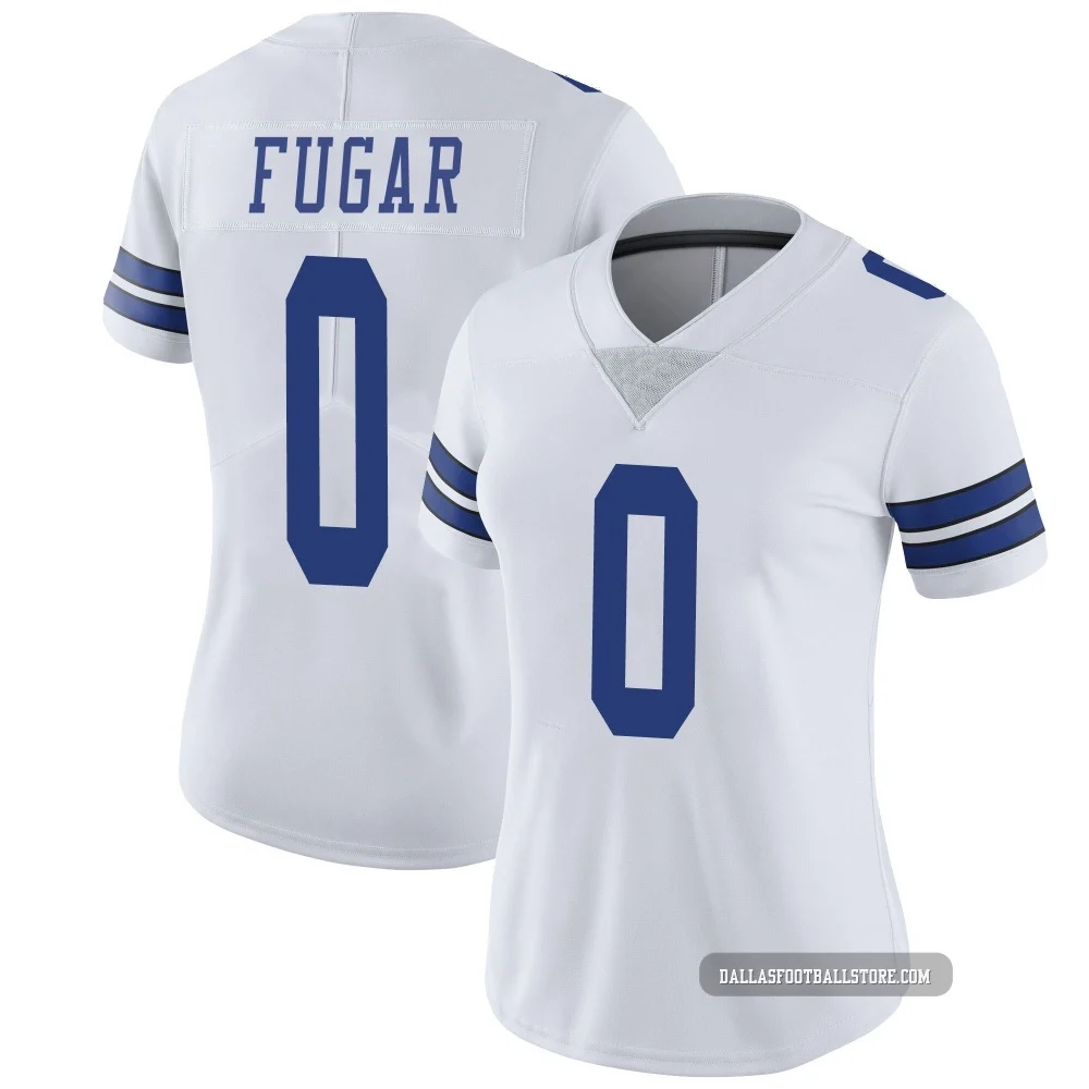 Sidney Fugar Dallas Cowboys ＃0 Limited Women's White Vapor Untouchable Jersey