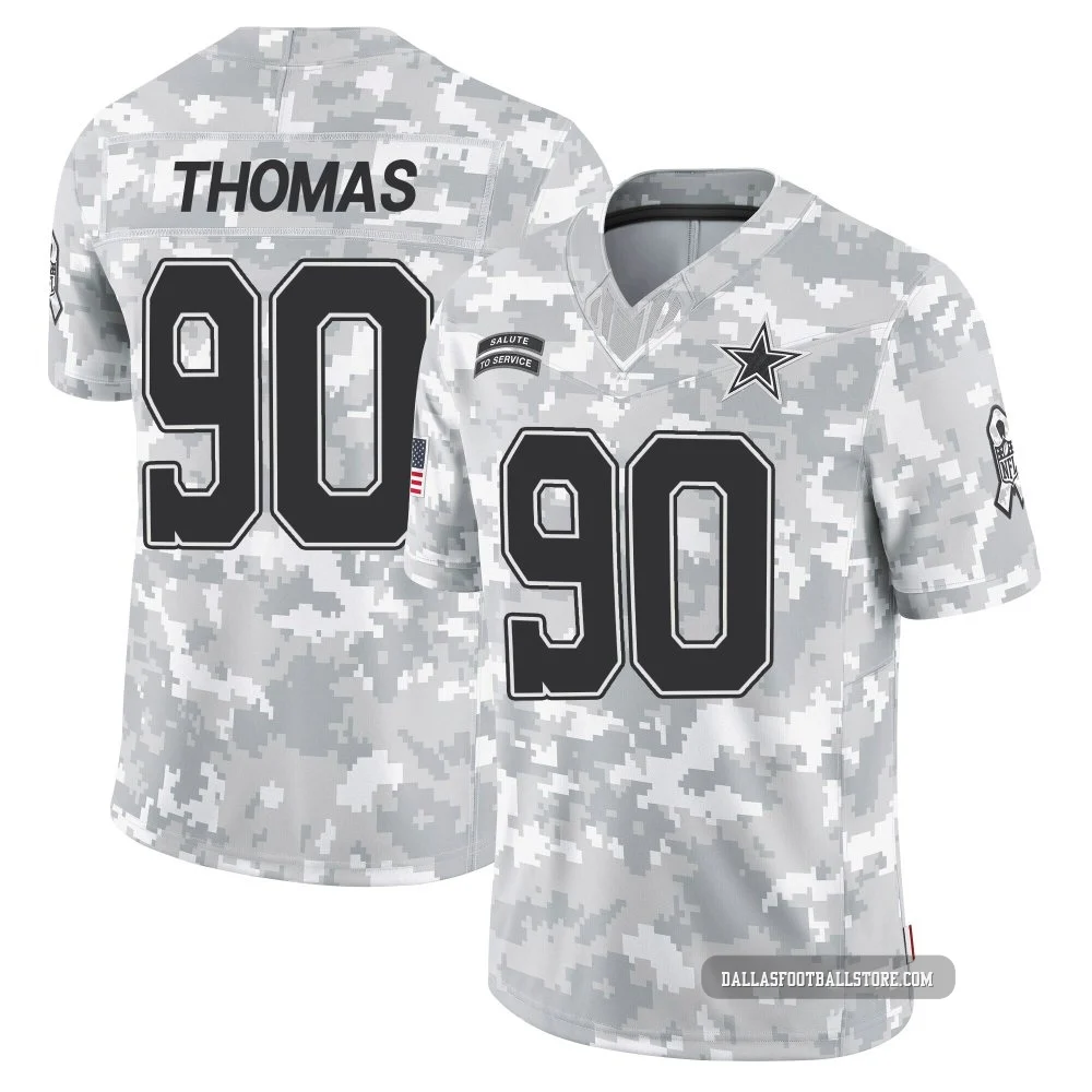 Solomon Thomas Dallas Cowboys ＃90 Limited Men's Arctic Camo 2024 Salute to Service Jersey