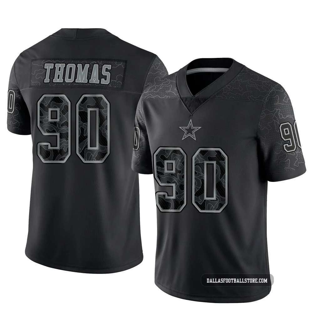 Solomon Thomas Dallas Cowboys ＃90 Limited Men's Black Reflective Jersey