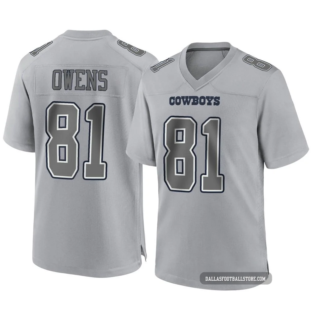 Terrell Owens Dallas Cowboys ＃81 Game Youth Gray Atmosphere Fashion Jersey