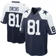 Terrell Owens Dallas Cowboys ＃81 Game Youth Navy Blue Throwback Jersey