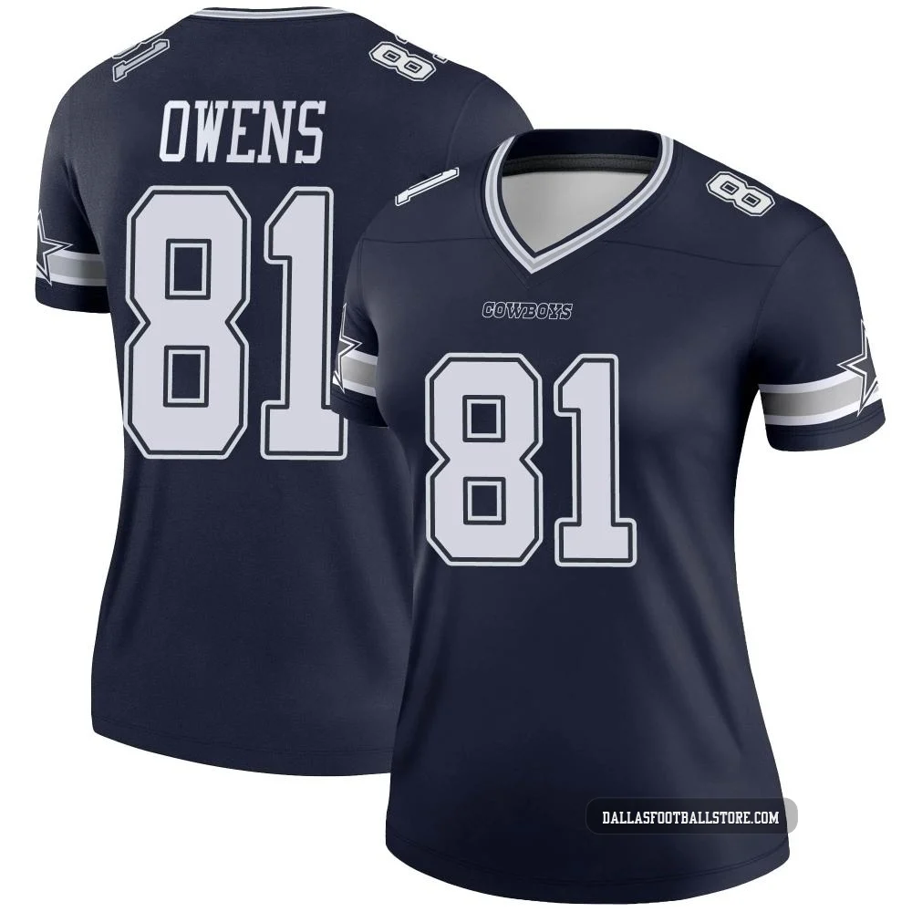 Terrell Owens Dallas Cowboys ＃81 Legend Women's Navy Jersey