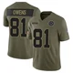 Terrell Owens Dallas Cowboys ＃81 Limited Men's Olive 2025 Salute to Service Jersey