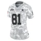 Terrell Owens Dallas Cowboys ＃81 Limited Women's Arctic Camo 2024 Salute to Service Jersey
