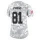 Terrell Owens Dallas Cowboys ＃81 Limited Women's Arctic Camo 2024 Salute to Service Jersey