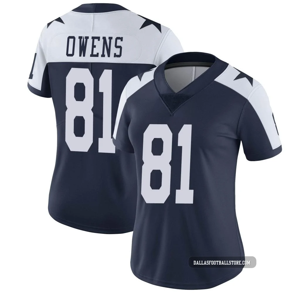 Terrell Owens Dallas Cowboys ＃81 Limited Women's Navy Alternate Vapor Untouchable Jersey