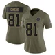 Terrell Owens Dallas Cowboys ＃81 Limited Women's Olive 2025 Salute to Service Jersey
