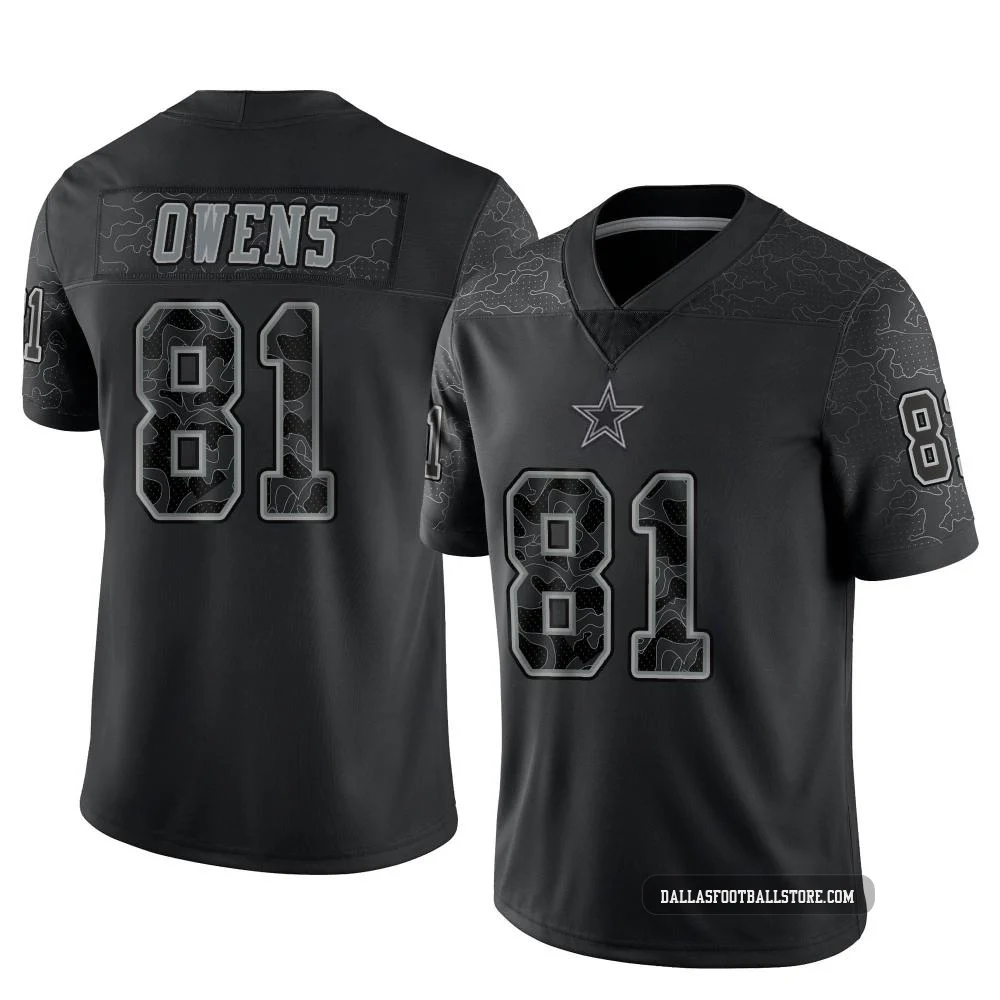 Terrell Owens Dallas Cowboys ＃81 Limited Youth Black Reflective Jersey