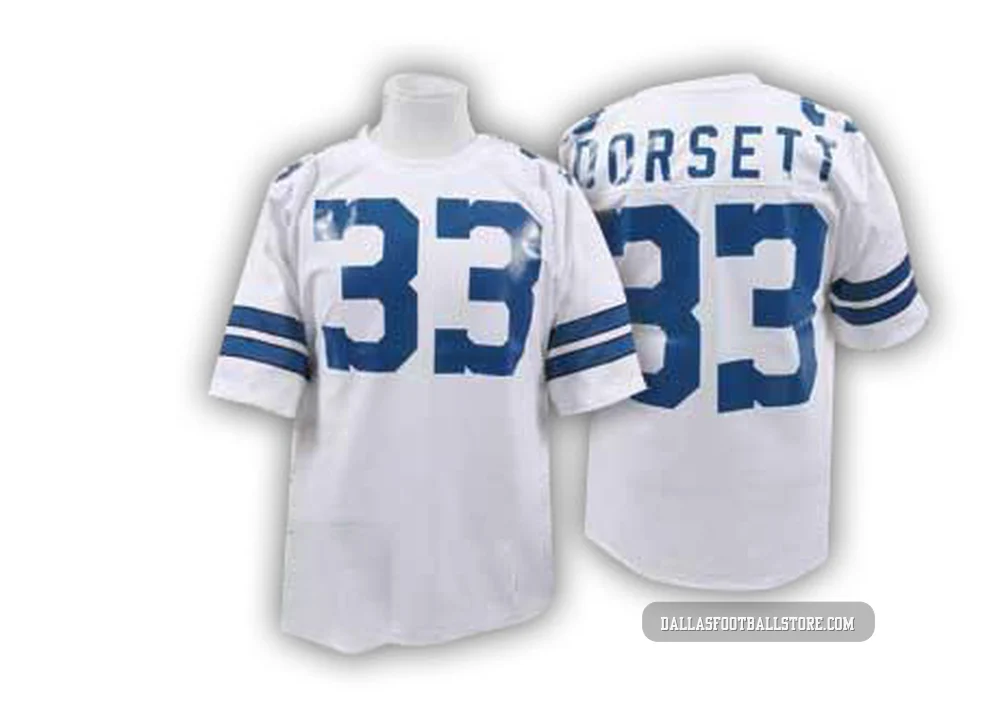 Tony Dorsett Dallas Cowboys ＃33 Authentic Men's White Mitchell And Ness Throwback Jersey