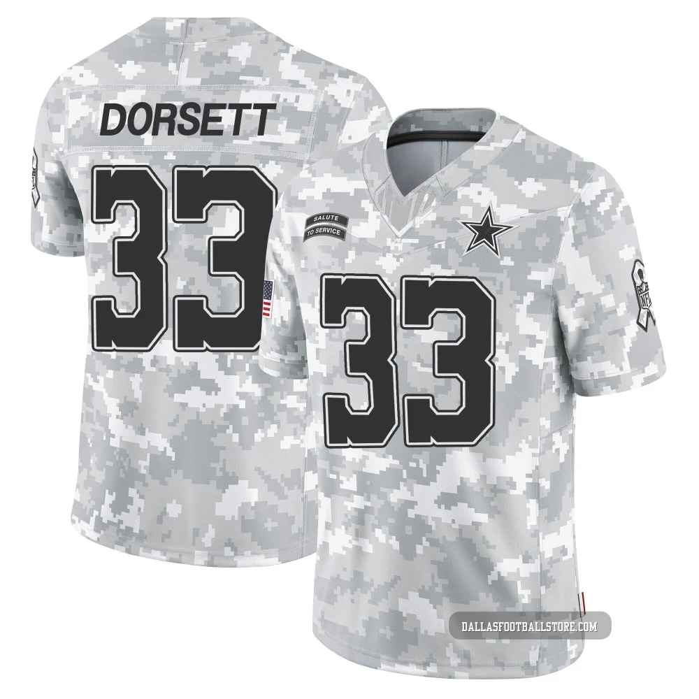 Tony Dorsett Dallas Cowboys ＃33 Limited Men's Arctic Camo 2024 Salute to Service Jersey