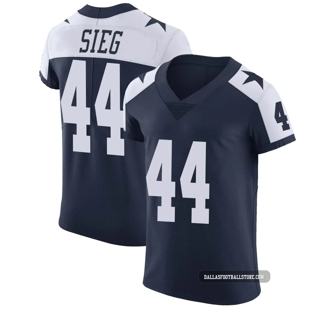 Trent Sieg Dallas Cowboys ＃44 Elite Men's Navy Alternate Vapor Untouchable Jersey