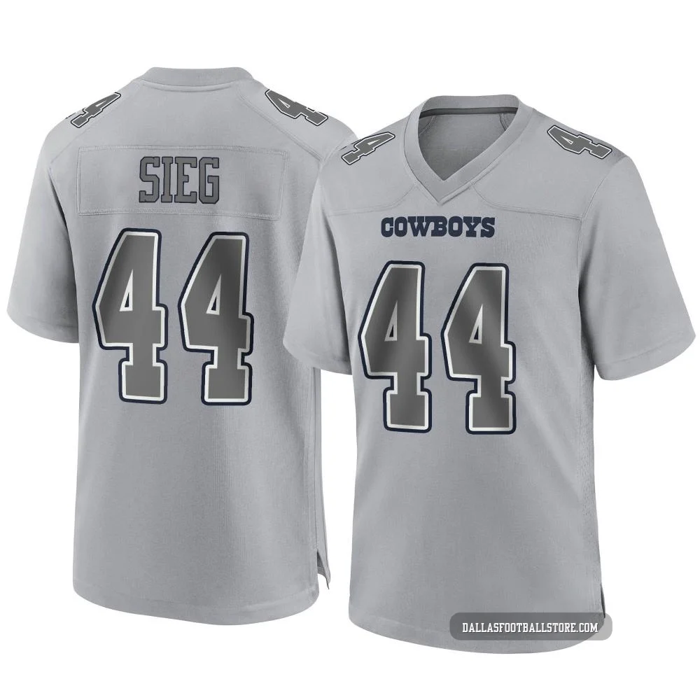 Trent Sieg Dallas Cowboys ＃44 Game Youth Gray Atmosphere Fashion Jersey