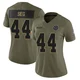 Trent Sieg Dallas Cowboys ＃44 Limited Women's Olive 2025 Salute to Service Jersey