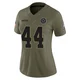 Trent Sieg Dallas Cowboys ＃44 Limited Women's Olive 2025 Salute to Service Jersey